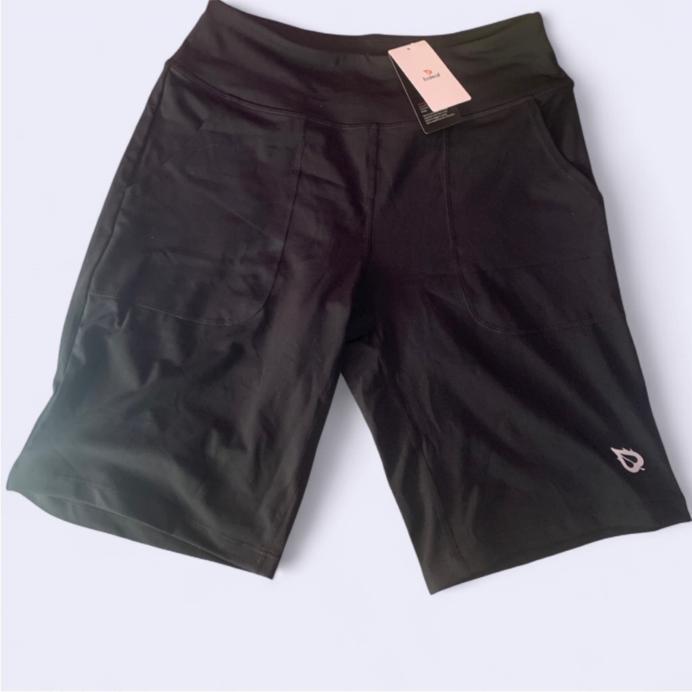 NWT. Baleaf Women's Black Bike Shorts. Size Small.